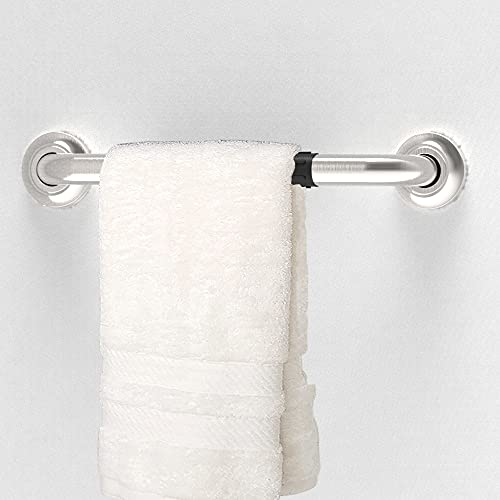 Ameriluck 2-Pack 16 Inches Designer Bath Grab Bar With Anti-Slip Rubber Grip, Ada Compliant Supports 500Lbs, Brushed Nickel #TOP7