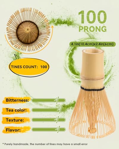 2-Pack Bamboo Matcha Whisk Set