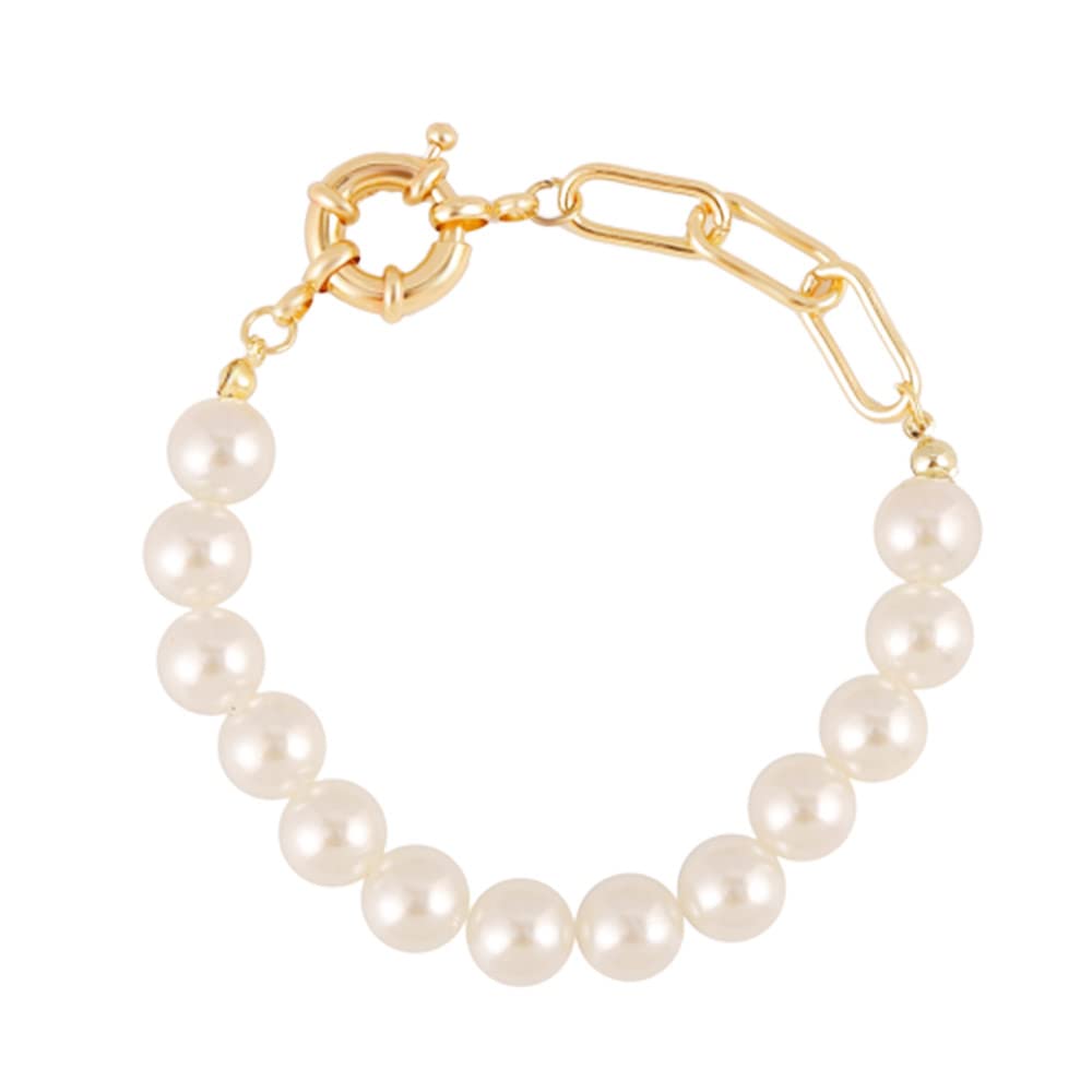 Punk Gold Color Charm Chain Bracelets for Women Pearl Coin Butterfly Alloy Bangle Bracelets Fashion Bohemian GiftNice Processed