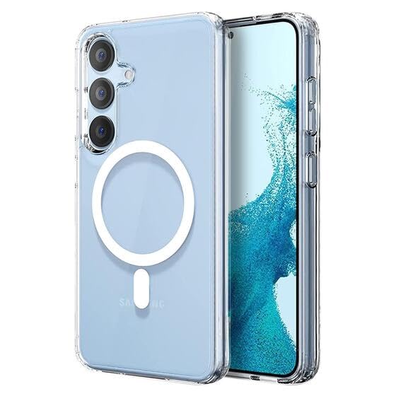 Samsung A56 ile uyumlu Şeffaf Kılıf, Sararmaz, Slim, Mika, Manyetik Özellikli Mag/Safe, Crystal Clear Telefon Kılıfı