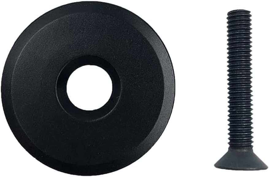 Jinshining Black Bike Front Fork Stem Top Cap Bike Headset Cap and Screw Bike Top Tube Cap Riding Decoration for Road Bike Stems 28.6mm 1-1/8inch Handlebars, Headsets and Stems