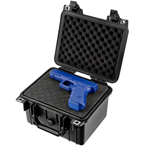 Eylar Small 10.62" Deep Hard Gun Case Waterproof With Foam Tsa Standards (Black) #TOP1