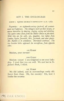Hardcover England's Pleasant Land: A Pageant Play. [Unknown] Book