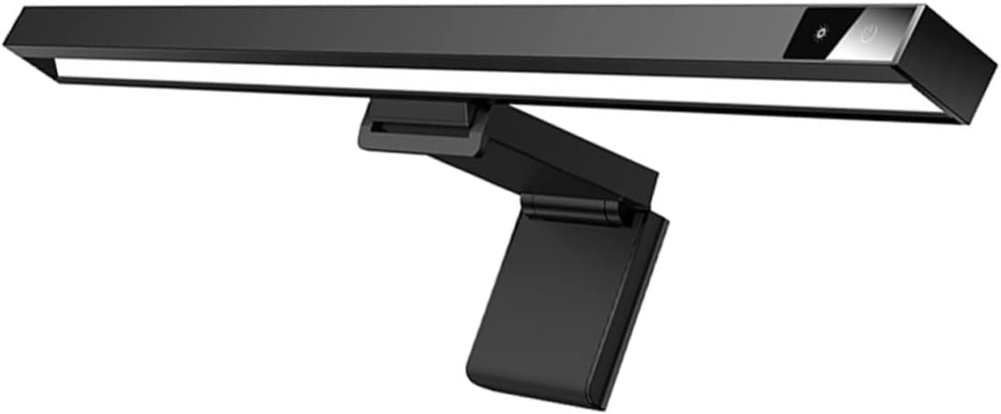 Homoyoyo Computer Screen Lamp Led Desk Light Stability Pad Eye Protection Reading Light Black for Home Office