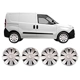 15 inch Wheel Trims Set of 4 – Fits Peugeot Partner Mk2 (2009–2018), Citroen Berlingo Mk2 (2008–2017) – Hubcaps – Silver/Black Covers for 15" Standard Steel Wheels (nfs)