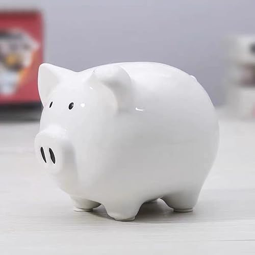 Miniatura 4 de ZCHING Funny Pig Piggy Bank - Banco de cerámica personalizado para niños, niñas, niños, niños, adolescentes, adultos, decoración de guardería
