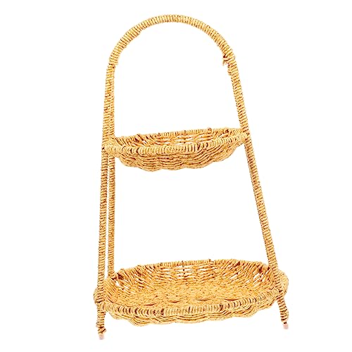 MAGICLULU Cesta De Almacenamiento De Refrigerios Cestas De Almacenamiento Soporte De Cesta De Frutas Cesta De Cosecha De Jardín Soporte De Magdalenas De Oro Tapa De Cesta De Juguete Tazón