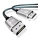 Cuteluding DisplayPort zu HDMI Kabel 2M - 4K Unidirektional, Nylon Geflochten - Kompatibel Mit Laptops, Desktops, PC, Dell, HDTV, Projektor, AMD, NVIDIA