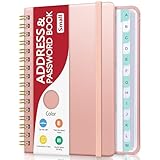 Kleines Adressbuch mit alphabetischen Registern, Telefonbuch, Passworthalter mit Spiralbindung,...