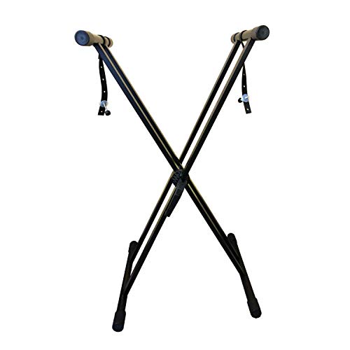 Alesis Vi49 | 49-Key Usb Midi Keyboard Controller With 16 Pads, 16 Assignable Knobs & Rockjam Xfinity Heavy-Duty, Double-X, Pre-Assembled, Infinitely Adjustable Piano Keyboard Stand #TOP5