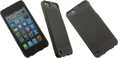 Miniatura 9 de Nakedcellphone - Funda con clip para iPod Touch 7/6/5, funda rígida acanalada negra y cinturón con soporte para iPod Touch 7, 6ª y 5ª generación