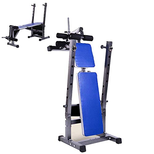 Banco de pesas ajustable para gimnasio casero, banco con mancuernas, cama de...