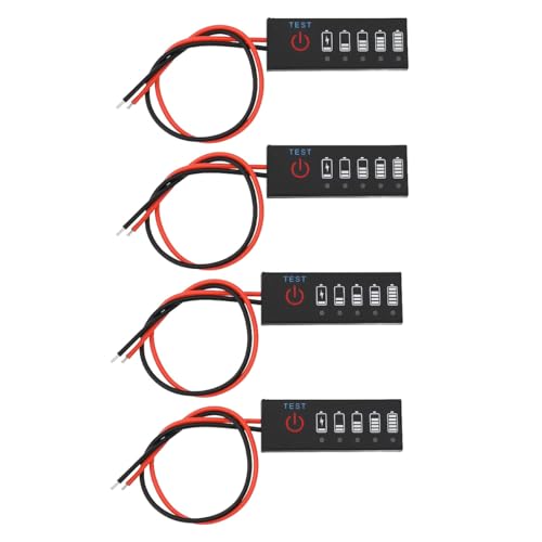 Gutol 4 Stück Batteriekapazitäts- Und Spannungsmessgerät 2S 7,4 V 15 MA, Kabellänge 15 Cm, Batteriekapazitätsanzeigemodul (40 X 15 X 2,5 Mm)