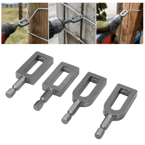Heavy Duty Drill Wire 1/4in Hex Shaft Carbon Steel Fence Wire Twisting Tool para proyectos de cercas en ranchos miniatura 2