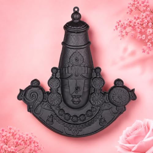 Image of Lord Balaji Head wall Hanging Very Big Size 1.6 Feet | Thirupathi Sangu Chakram Head Idol for Grand Pooja Room |(1.6FTx3.5 inchx1.5 FT, Fibre)