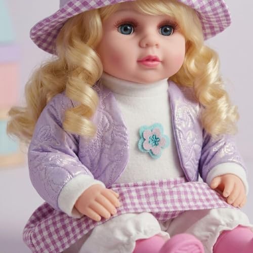 Image of Musical Baby Doll Toy for Kids - Soft Plush Talking & Singing with Touch Sensor, Interactive Baby Boy & Girl Doll in Colorful Dress,Gift Toy (Princess Dress Doll)