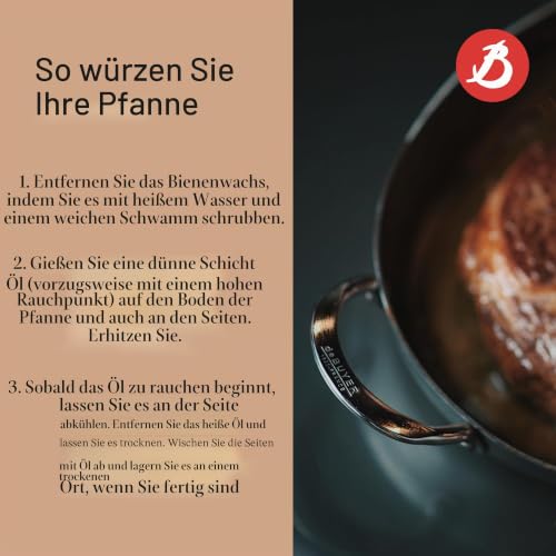 Foto von de Buyer - Poffertjes-Pfanne MINERAL B aus Eisenstahl (16) - Durchmesser 27 cm - 5612.16, Silber