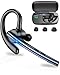 New Bee Bluetooth Headset mit 72h Spielzeit Bluetooth V5.3 Freisprech Headset Handy mit LED Ladecase Freisprecheinrichtung Ohr mit CVC 8.0 und ENC Dual Mikrofon für iPhone/Android/Laptop