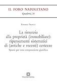 Rinunzia Alla Proprietà (Immobiliare): Ripensamenti Sistematici - 2