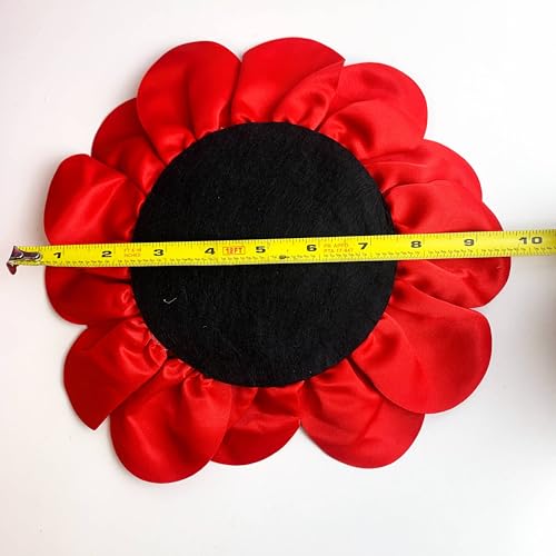 Image of Heyiwell Large Satin Fabric flower for Brooch Pin Wedding Party Dance Dress Suit Clothes Head Hair Accessories DIY Decor 9.45 inchInch