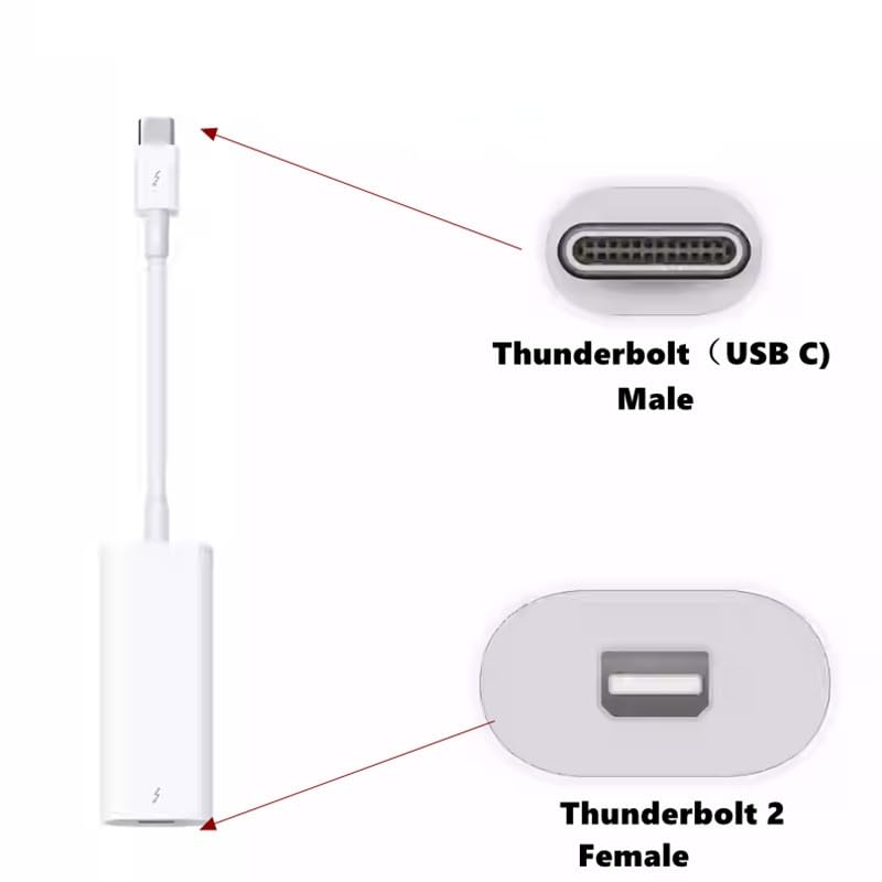 Adaptador Firewire 800 para interfaz de Mac conector 1394B portátiles Thunderbolt 2 y 3 4