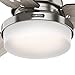 Hunter Fan Company, 59157, 52 inch Sentinel Brushed Nickel Ceiling Fan with LED Light Kit and Handheld Remote