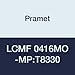 Pramet LCMF 0416MO-MP:T8330 Carbide Stainless Carbide Steel and Cast Iron Geometry, Indexable Copy Turning Insert, Overall Width 0.157", 2" Cutting Edge, PVD, 90 Degree Rectangle, Gold (Pack of 10)