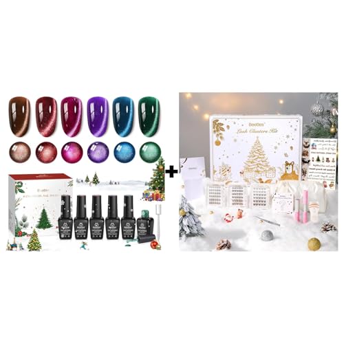 Beetles Velvet Starlight Cat Eye Gel Nail Polish Set, 6