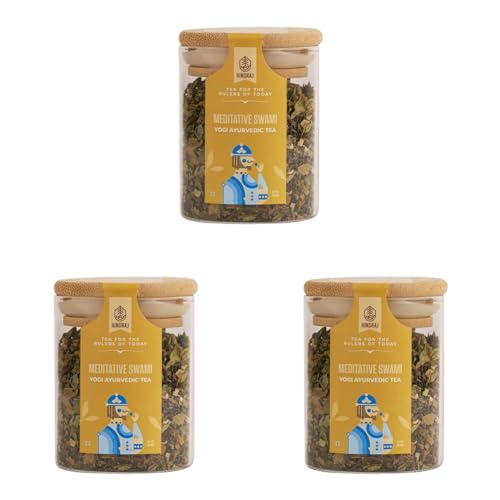 Image of House of Hindraj Meditative Swami Yogi Ayurvedic Herbal Loose Tea 30 g Chai Inspired Blend Helps with Immunity, Digestion & Fatigue Natural & Caffeine-Free (Pack of 3)