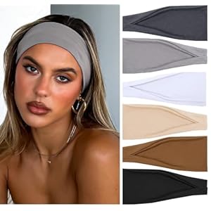 Headbands for Women Hair Bands for Women’s Hair Non Slip Women Thick Headband Stretchy Sweat Bands Headbands for Yoga Workout Every Day Basic Fashion Accessories