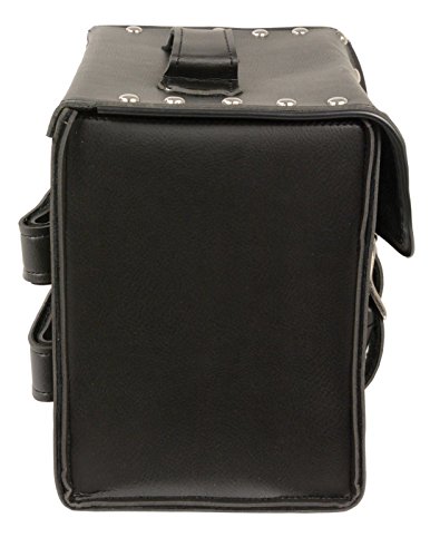 Bolsa Sissy Bar para Motocicleta con Hebilla Simple, Tachuelas y Trenzado en PVC con Concho miniatura 5