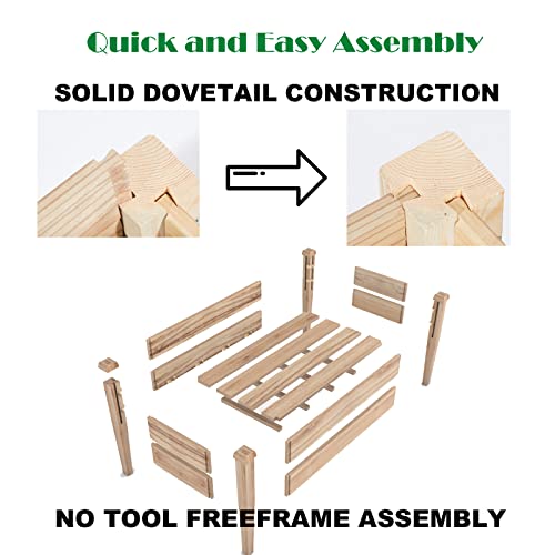 Elevated Wood Raised Garden Bed Kit Planter Box Stand For Backyard, Patio, Naturally Rot-Resistant, 4X2X2.5Ft #TOP4