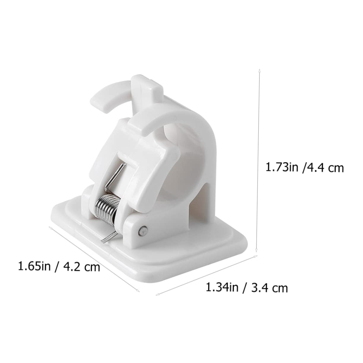 HOOTNEE 6pcs No Drilling Curtain Rod Brackets Wall Mount Curtain Holders for Easy Installation Rod Support Hangers for Home Decoration and Use