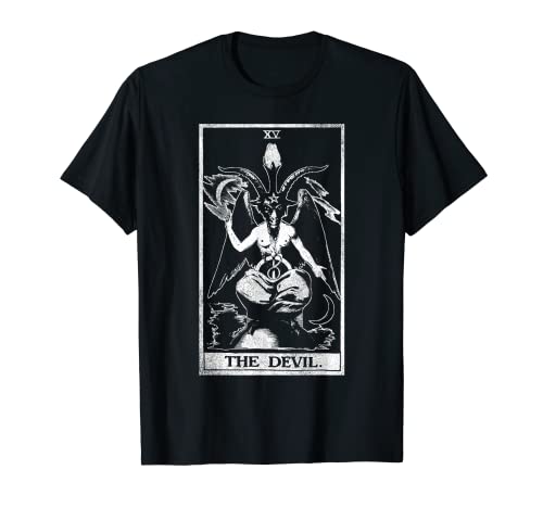 The Devil Tarot Card T-Shirt Tarocchi Card 15 XV Maglietta