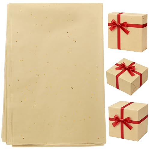 12 Feuilles de Papier de Soie Brillant Brun 50x70cm, Papier Scintillant pour Bouquets de Fleurs, Emballage Cadeau Anniversaire et Accessoires de Loisirs...