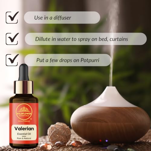 Image of Valerian Essential Oil (Valeriana officinalis) Pure | Non-Sticky | Lightweight | Steam Distilled | All Skin Types | Men & Women (5ml)