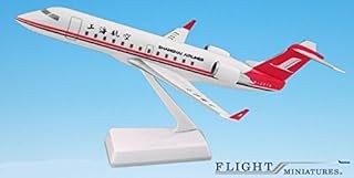 Shanghai Airlines CRJ200 Airplane Miniature Model Plastic Snap-Fit Scale 1:200 Part# ACA-20000C-001