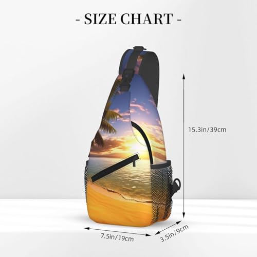 Mochila de Pecho Diagonal Unisex Negra para Senderismo miniatura 3