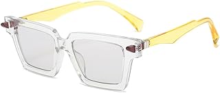 Retro Women Square Double Color Sunglasses Rivets Men Gradient Cat Eye Sun Glasses - JRSMLF