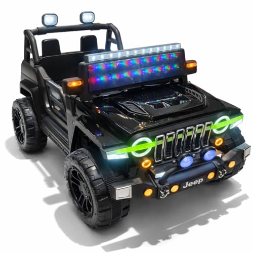Image of Kawaii Kids 12V 4x4 Battery Operated Ride-On SUV for Kids with Parent Remote Control, Bluetooth, LED Lights, Corrosion-Resistant Paint, Big Size Electric Car for Boys & Girls Age 2-8 Years