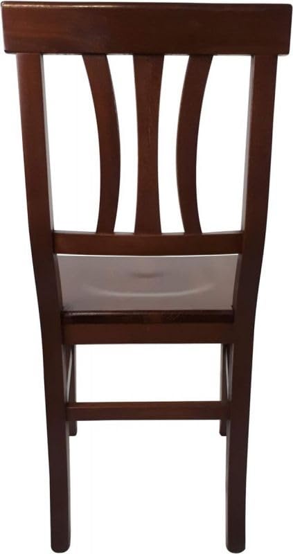 Vicentini arreda TAVOLO DUETTO ALLUNGABILE IN LEGNO ARTE POVERA CON 4 SEDIE PIERA SEDUTA LEGNO NOCE SCURO (100x70 (180))