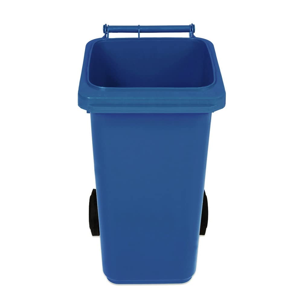 JESTIC Poubelle à roulettes 120 Litres Tri Selectif Haut XXL Bleu
