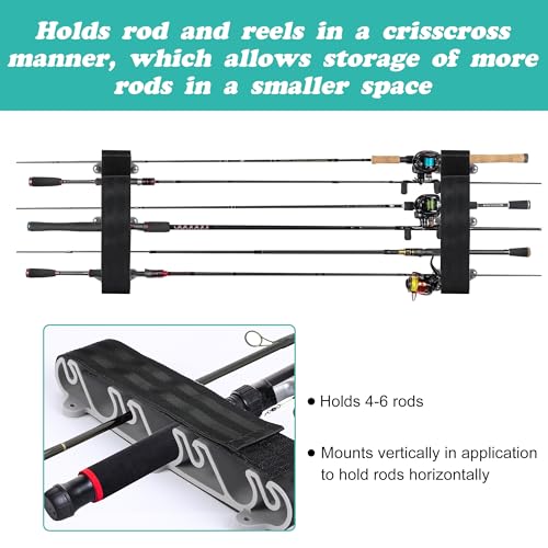 RunNico 2 pack Boating Vertical Fishing Rod Holders,Fishing Rod Holder,Boating Vertical Fishing Rod Rack for Storage,Fishing Pole Strap for Boat Deck by RunNico - Image 5