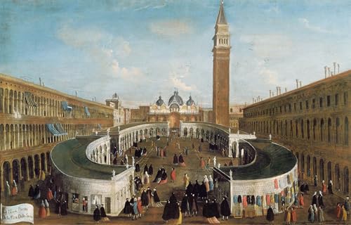 Foire sur la place Saint-Marc Gabriele Bella affiche toile 60x90cm