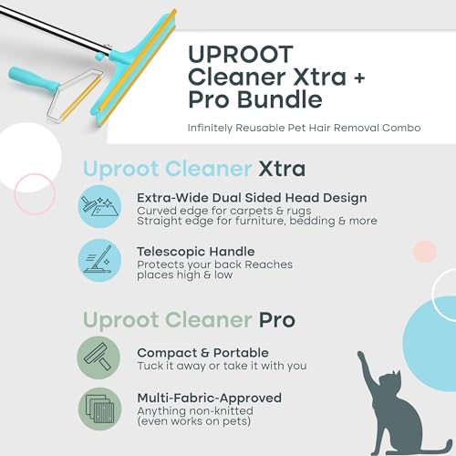 Uproot Clean 196852664023 Pet Hair Remover Bundle - Including Xtra & Pro - Dog Hair Remover And Carpet Scraper Models - Easy Cat Hair Remover & Pet Hair Remover thumb #2