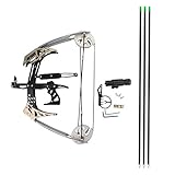 wolfman Compoundbogen Set Kinder 25 Lbs Compound Bogen und Pfeil Set Erwachsene Sportbogen Bogenschießen Set Kinder Compound Bogen mit JagdzubehöR für Im Freien AnfäNger SchießTraining Geschenk Jugend