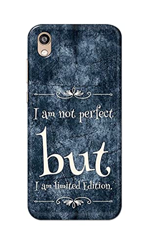 Image of Printed Hard Back Cover Case for Honor 8S | Huawei Y5 2019 Back Cover (I Am Not Perfect I Am Limited Edition) -1803