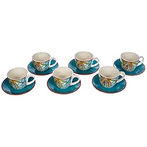 Tognana ME685015528 Set van 6 Koffiekopjes met Plaat, New Bone China