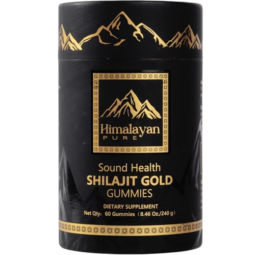 SoundHealth Shilajit for Men & Women Gummies with Shilajit Fulvic Acid, Complex with Ashwagandha, Ginger, Black Musli, Gokshura, Kaunch, Ginseng & Akarkara, Non- GMO & Third-Party Tested, Vegan Gummy
