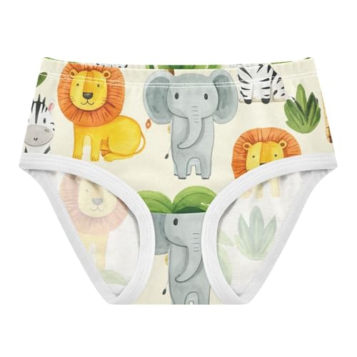 Toddler Underwear Custom 2t Cotton Cute Panties Girl Designer Briefs Underpants Cute Cartoon Jungle Animals